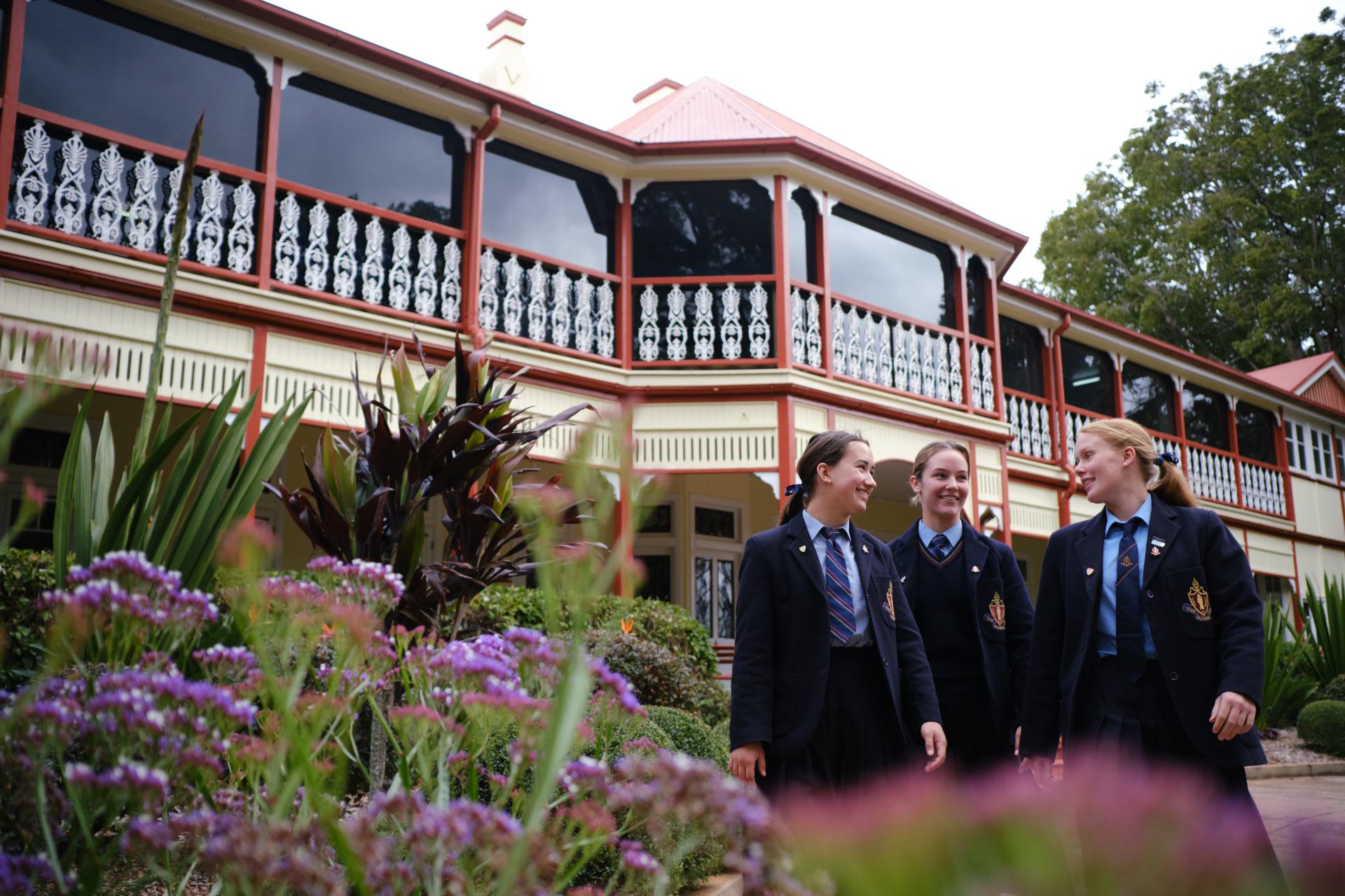 Three female students at a Toowoomba private school. 